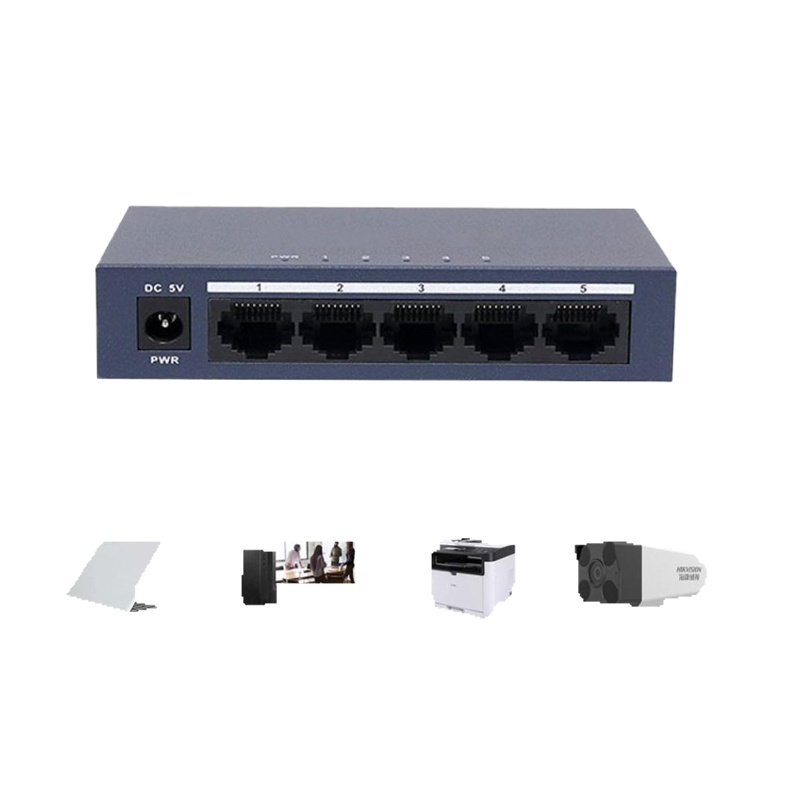 海康威视 DS-3E0505-E五口千兆钢壳交换机