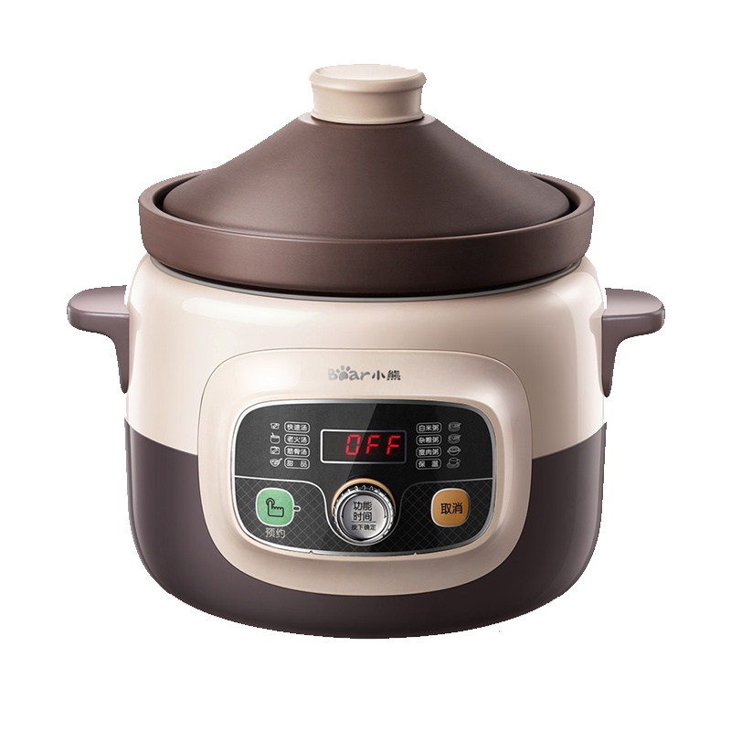Bear/小熊电炖锅DDG-D40N6紫砂锅慢炖家用全自动大容量煮粥煲汤锅
