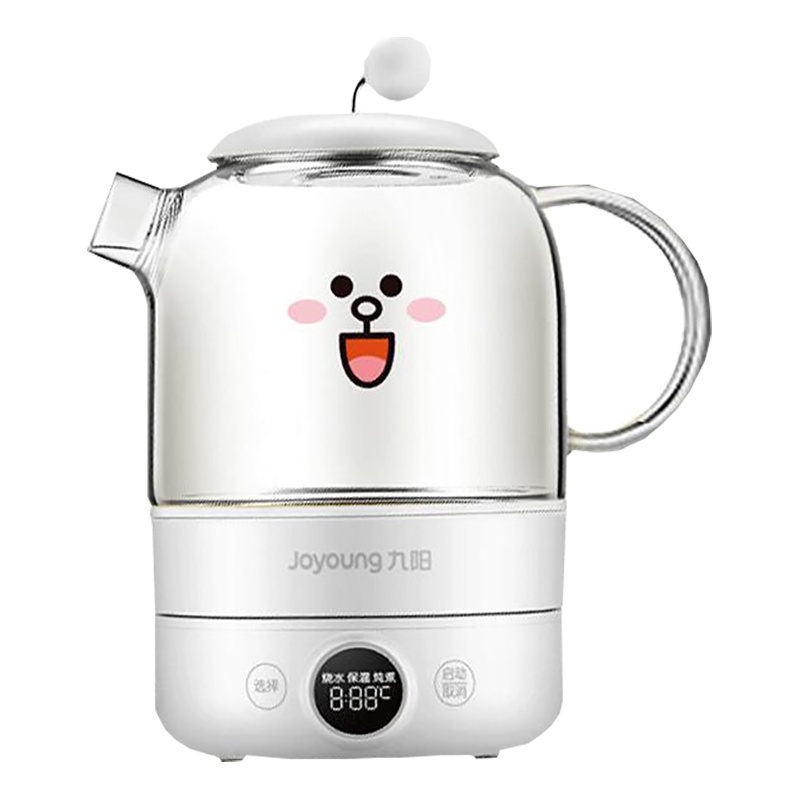 九阳（Joyoung）line养生壶迷你全自动加厚玻璃多功能电热水壶办公室煮花茶冲奶壶K08-D601 白色（邓伦推荐）