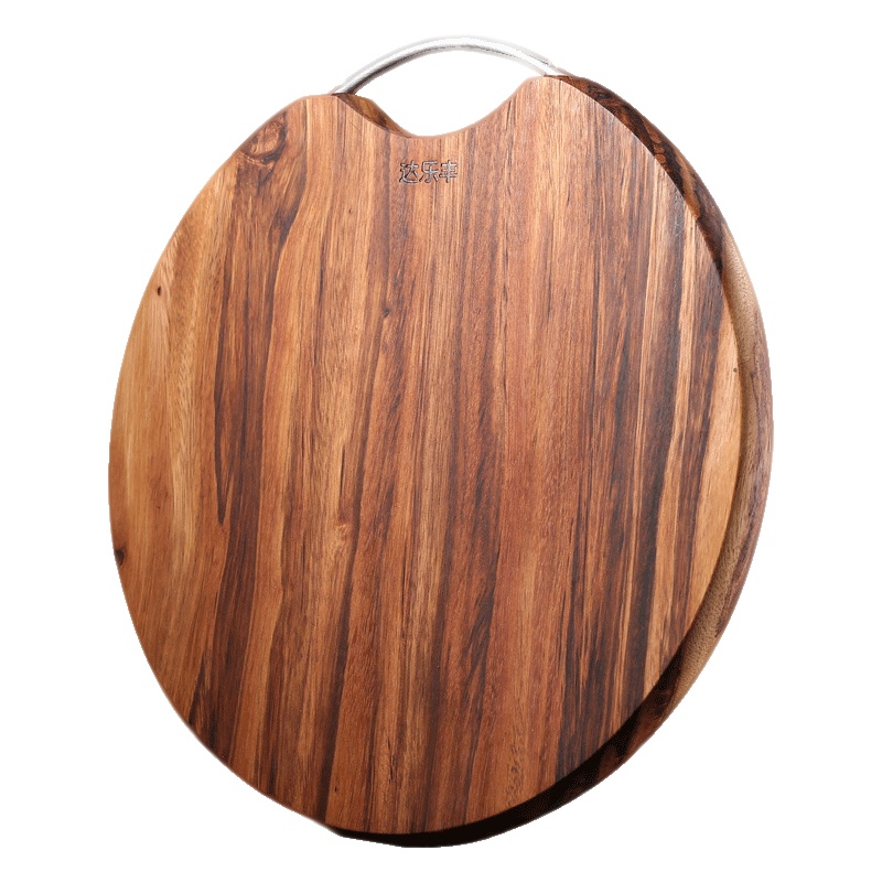 达乐丰 木质无漆无蜡菜板36*36*2.5CM金楠木圆形菜板 厨房砧板 实木家用切菜板 加厚案板 刀板面板