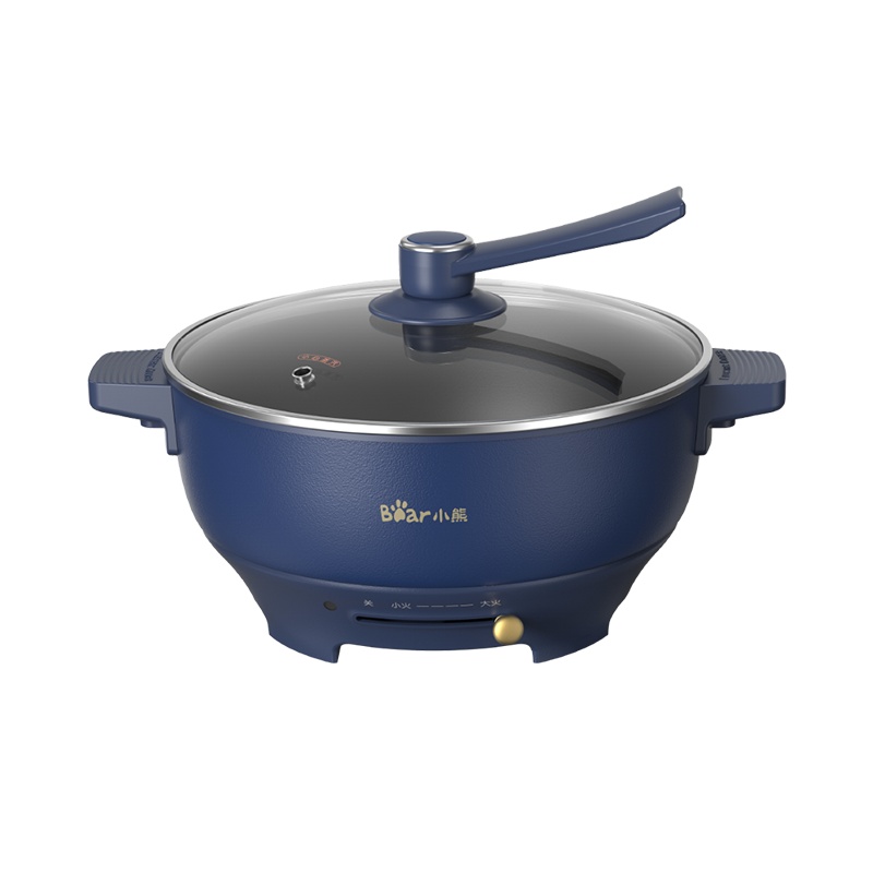 小熊(Bear)电火锅家用多功能一体式大容量电煮锅热锅炒锅不粘锅多功能锅DHG-C50H2 蓝色