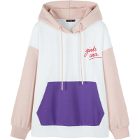 Semir森马卫衣女2019秋冬新款宽松运动薄款长袖上衣慵懒风bf风日系刺绣