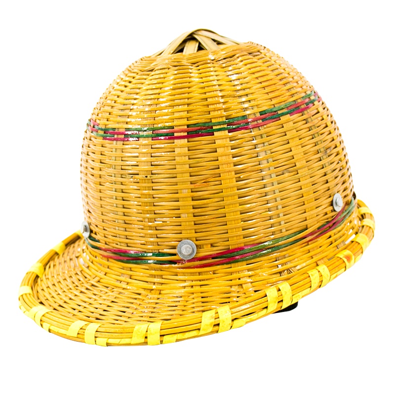 海斯迪克 gnjz-231 劳保竹帽子 夏季建筑施工竹编帽 工人防晒透气劳保帽 加钢板帽子 鸭舌帽