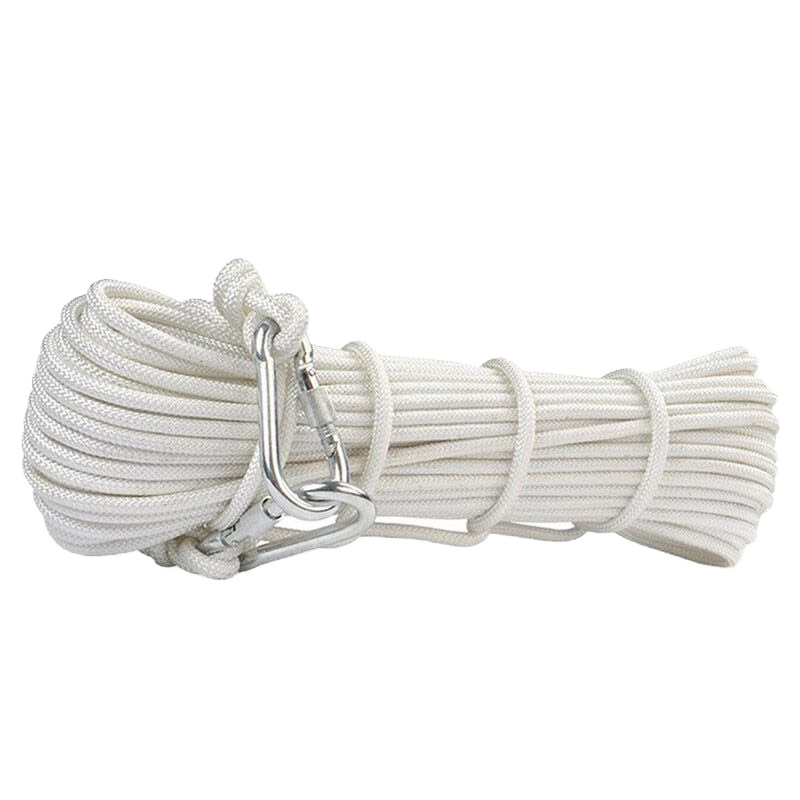 谋福 钢丝绳 消防轻型安全绳 救生绳逃生绳攀岩登山绳消防救援自救绳 送双钩装 50米约14-16层