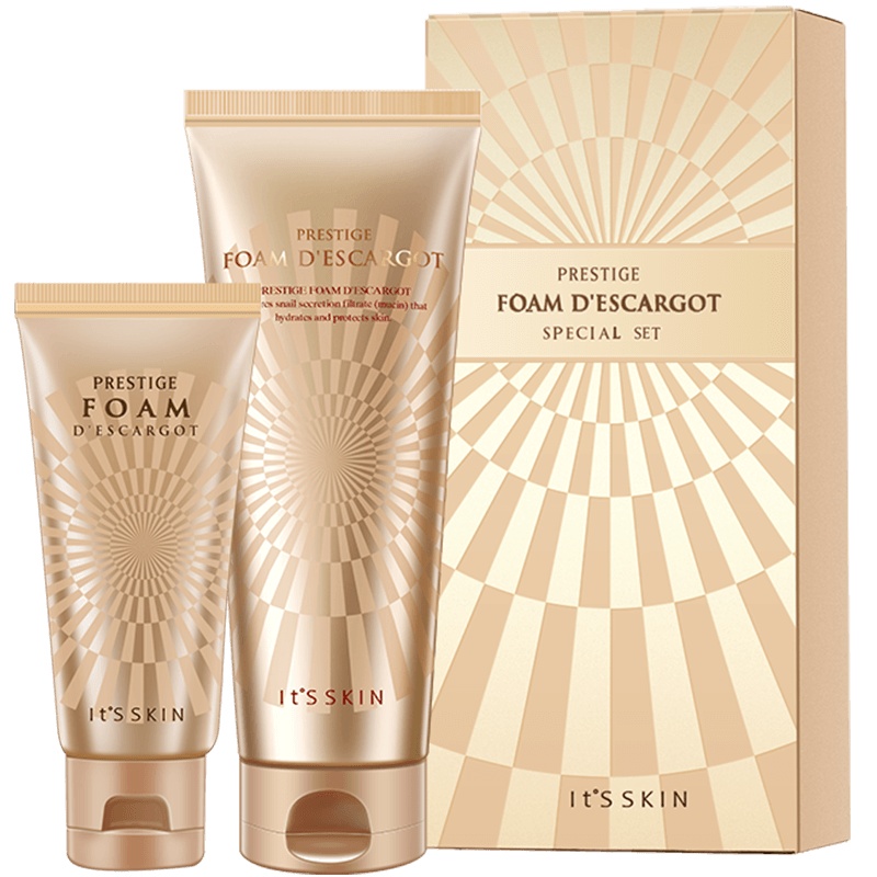 It's skin伊思 晶钻蜗牛洁面乳150ml+30ml 温和清洁毛孔去角质洗面奶女