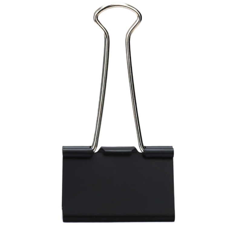 得力4#长尾夹(25mm 48个装 黑色)