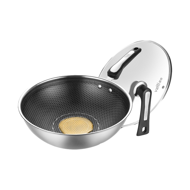 华帝 VATTI 炒锅 不粘锅34CM 耐磨蜂窝底电磁炉燃煤气通用C3412