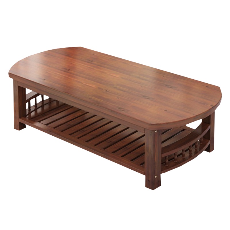 鑫金虎 实木新中式茶几功夫茶桌多功能茶几客厅沙发边几家具办公双层茶台边桌