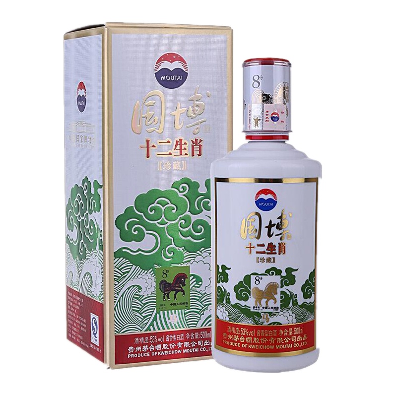 贵州茅台酒 生肖纪念酒 53度 酱香型白酒 国博十二生肖500ml*12瓶 整箱装