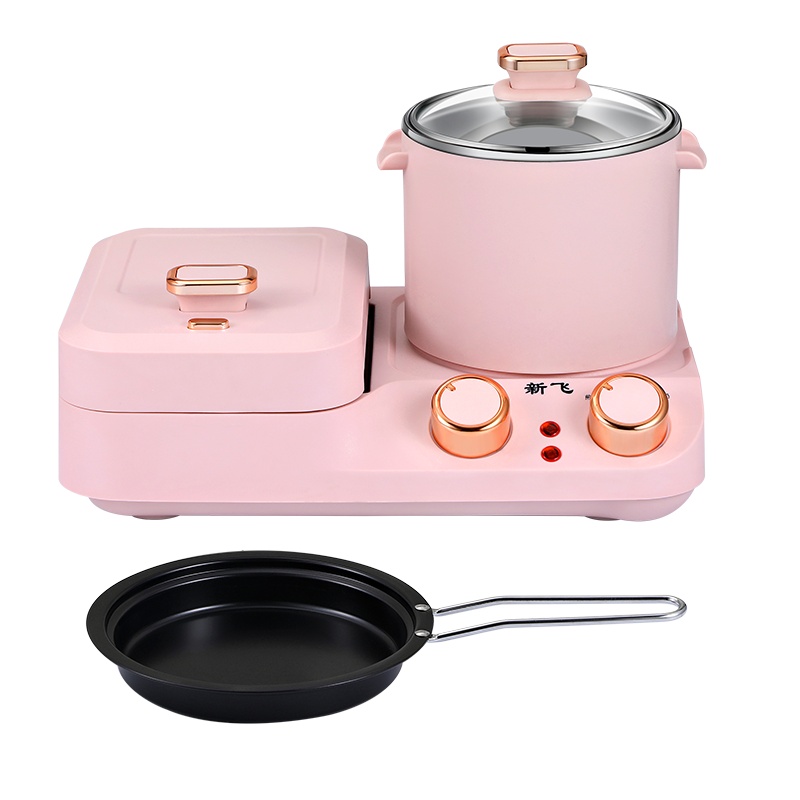 新飞(Frestec)早餐机烤面包机多士炉三明治机电饼铛电热锅电火锅多功能XFZC-2204