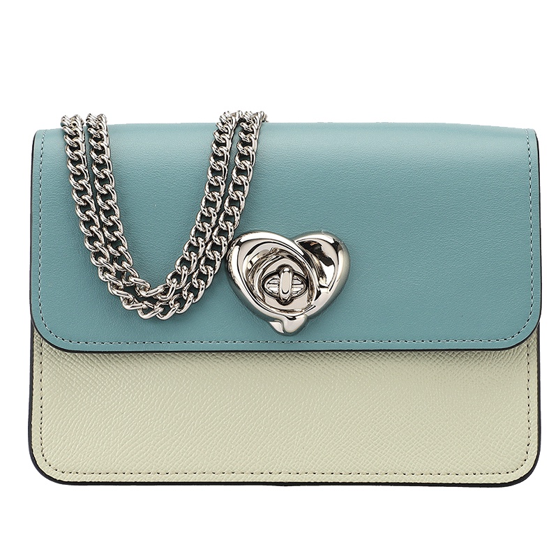 COACH 蔻驰 女斜挎包链条包 女士皮质单肩斜挎链条包小方包