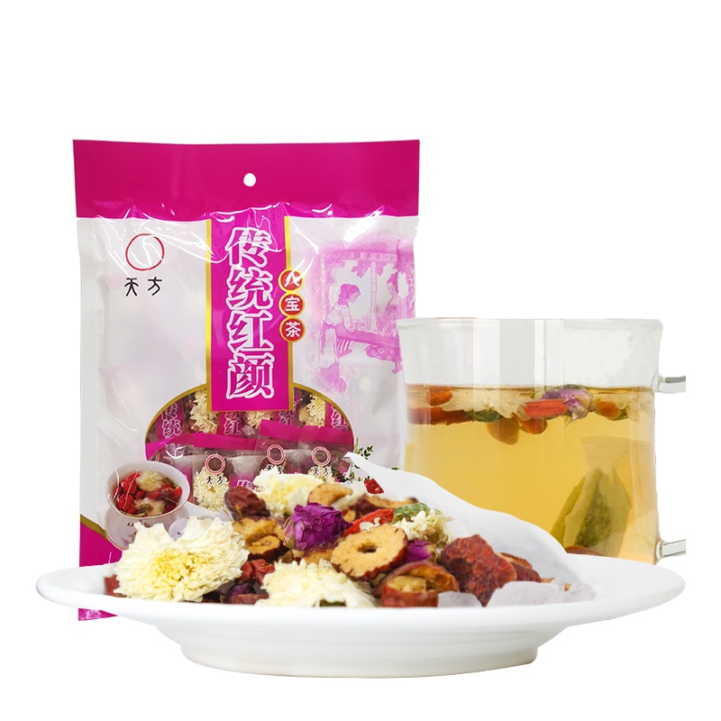 天方 传统红颜八宝茶 300g 12包*25g 茶叶
