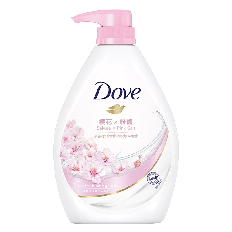 [原装进口]多芬(DOVE)沐浴露 玫瑰芦荟舒缓水透滋养美肤沐浴乳1000g 港版