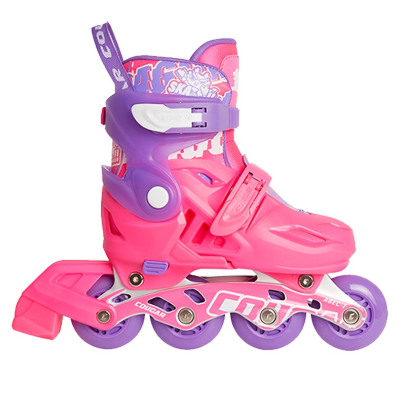 美洲狮轮滑鞋全闪儿童初学全套装可调溜冰鞋直排轮旱冰鞋男女