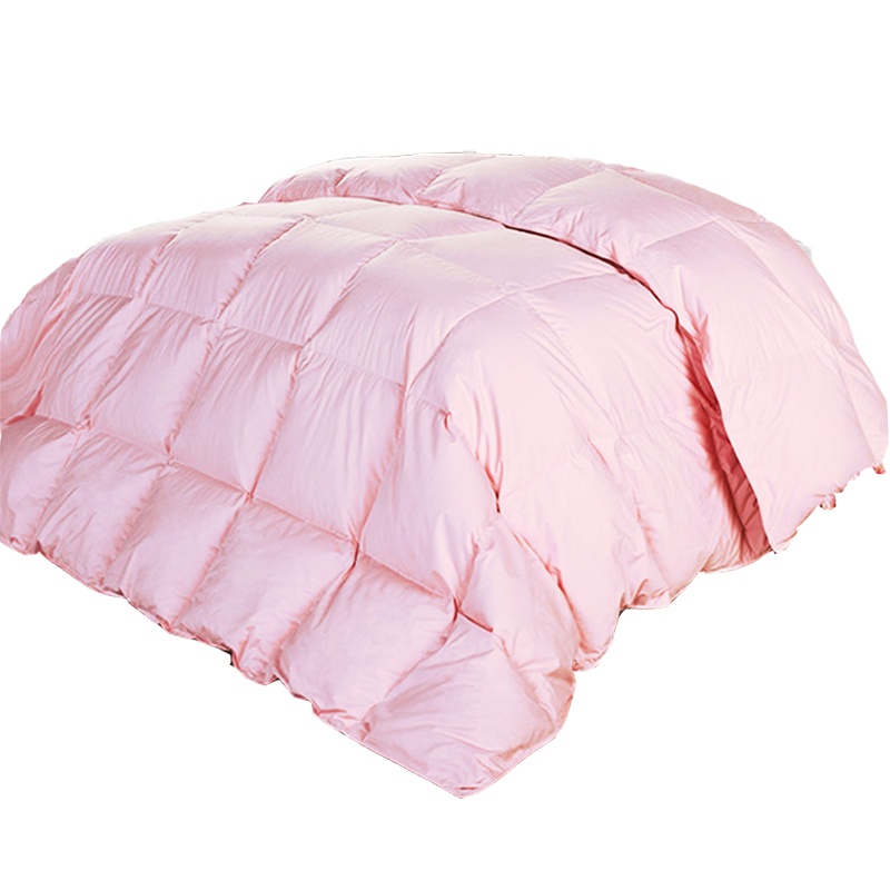 吉祥三宝家纺全棉雅致羽绒90%白鸭绒冬被 双人冬被 全棉高密防钻绒面料