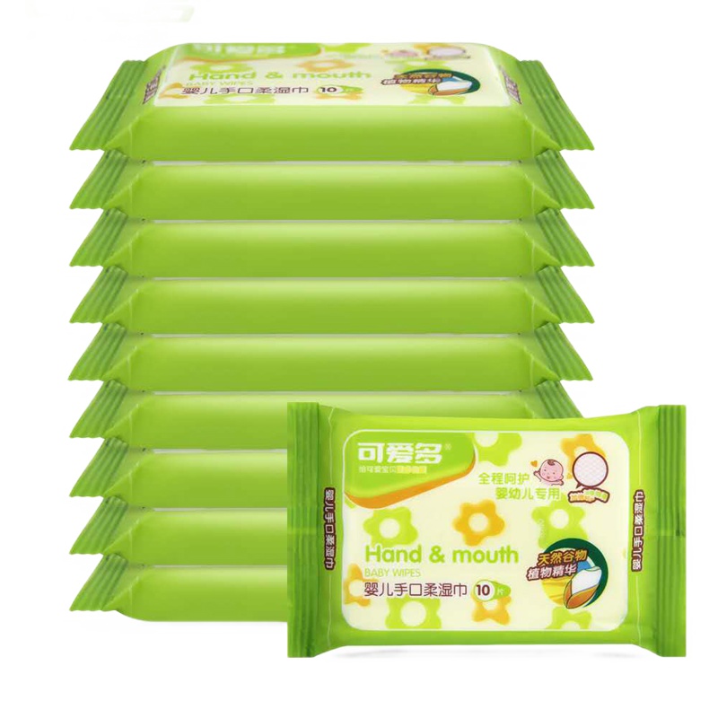 可爱多婴儿手口柔湿巾10片*10包