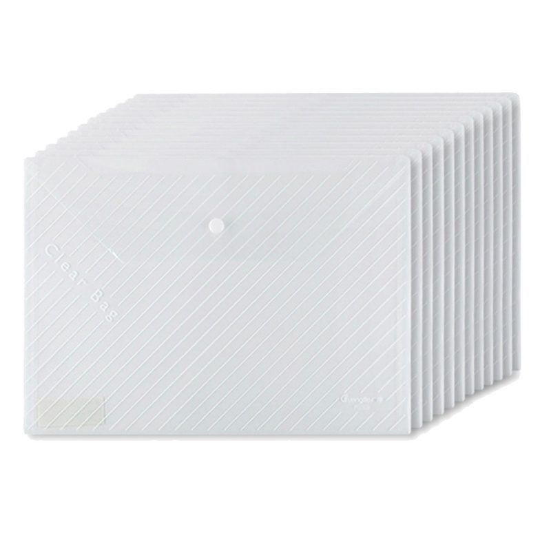 广博A4透明文件袋 20个装 按扣档案袋塑料文件袋 纽扣袋公文袋资料袋 学生文具袋 办公收纳用品