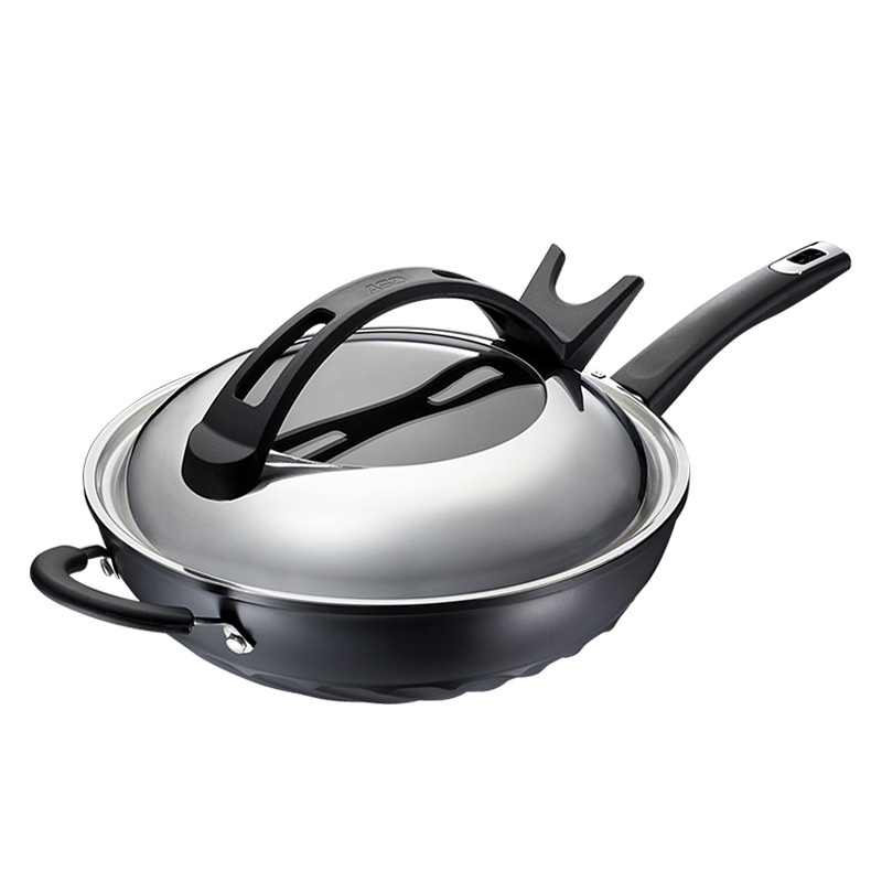 爱仕达(ASD) 锅具不粘锅 JD8332ELZL32CM金刚旋风底 不沾 电磁炉通用 炒菜锅具送专用锅铲 炒锅