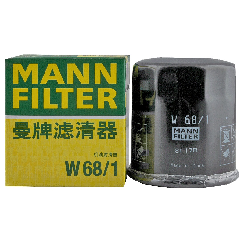 曼牌(MANN)机滤W68/1适配威驰/花冠/卡罗拉/普锐斯/RVA4/凯美瑞/雅力士/雷凌/远景/帝豪/力帆