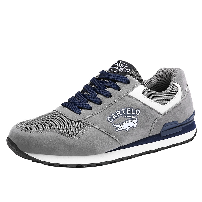 卡帝乐鳄鱼CARTELO时尚运动休闲男鞋 男子户外旅游舒适跑步KDLK21