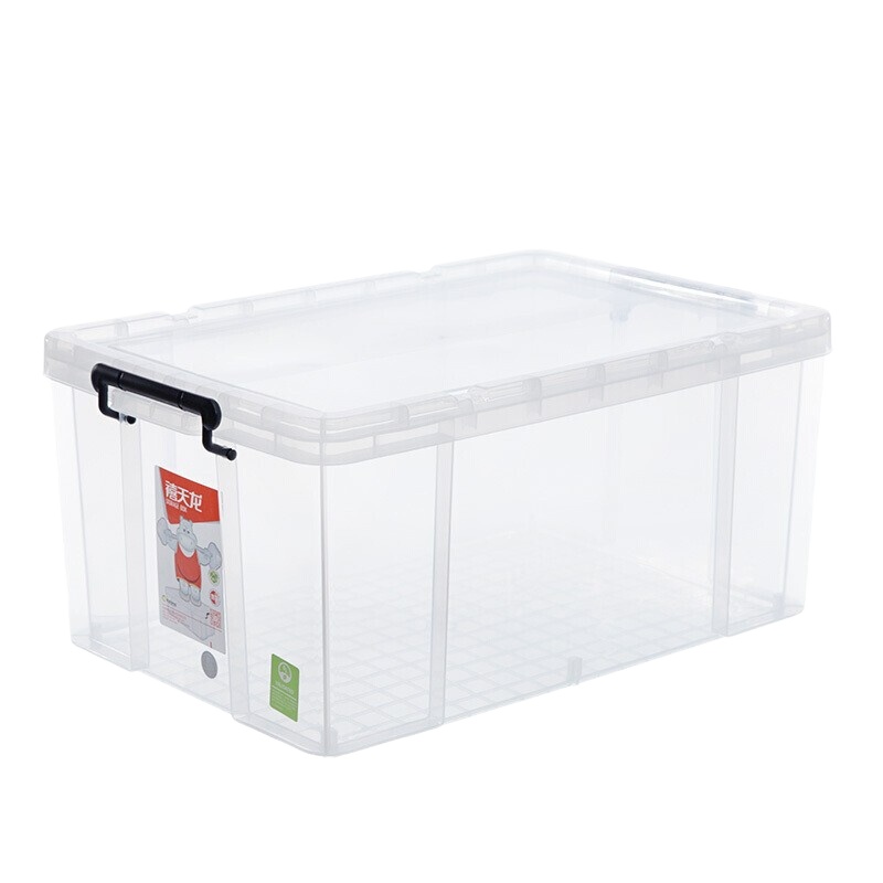 禧天龙 加厚直角收纳箱 透明 58升