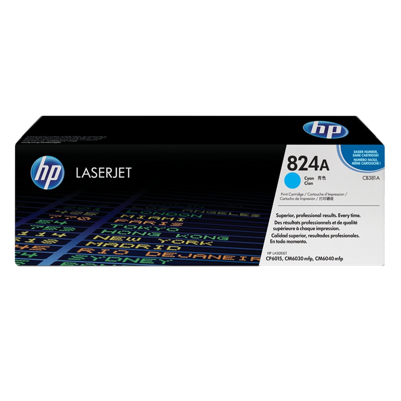 惠普 824A 硒鼓(CB381A) 21000 页 青色 (适用 6040MFP) (支)