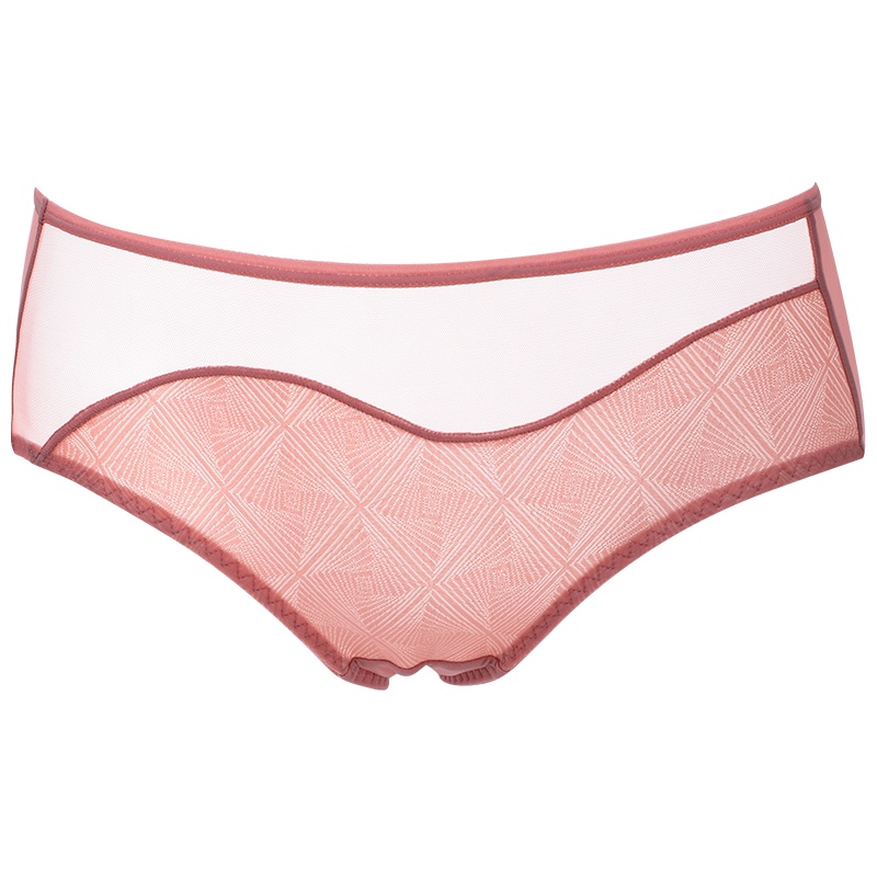 莎莲妮无痕舒适透气中腰平角裤女简约弹力内裤