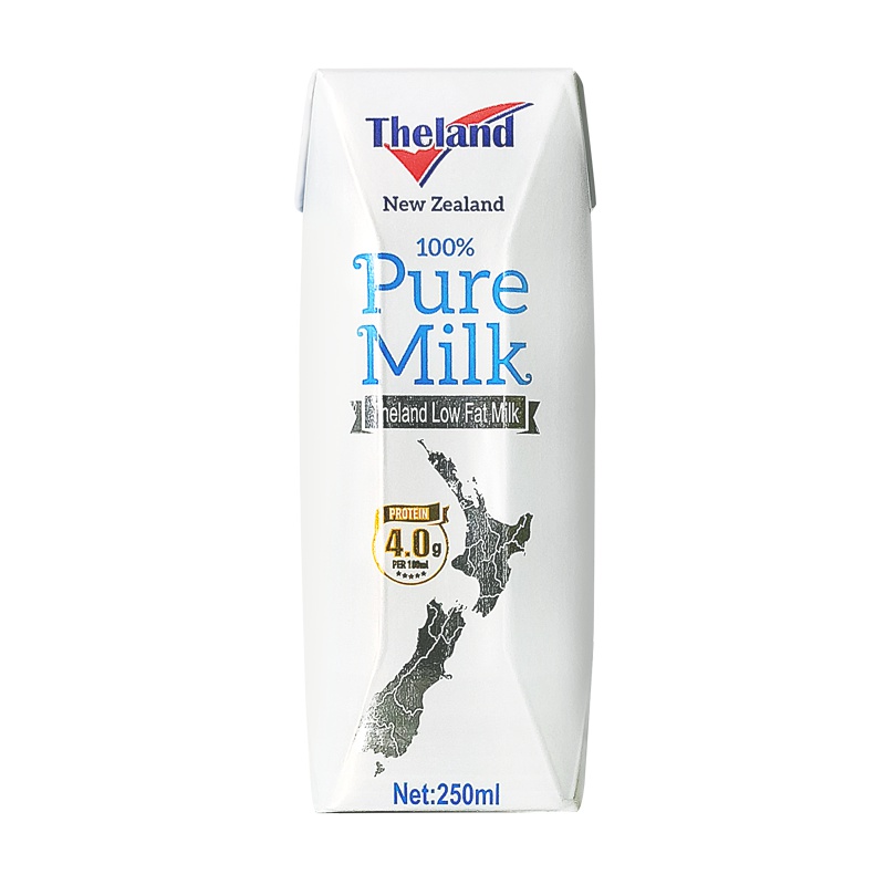 Theland纽仕兰 低脂4.0g蛋白纯牛奶250ml*10盒礼盒装 新西兰进口