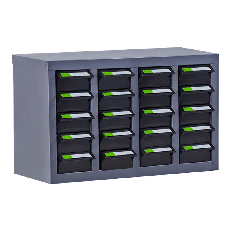 震海 20抽防静电零件柜黑色小号抽屉五金配件收纳柜零配件收纳柜螺丝元件盒样品物料柜零件柜