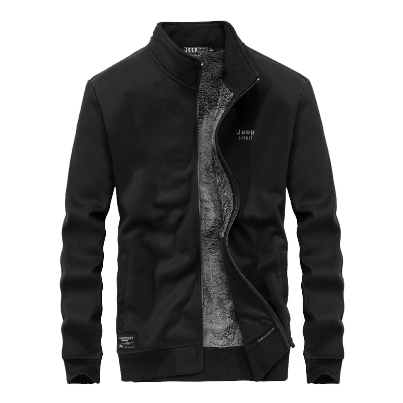 Jeep外套男加绒立领休闲运动2019秋冬新款吉普男装
