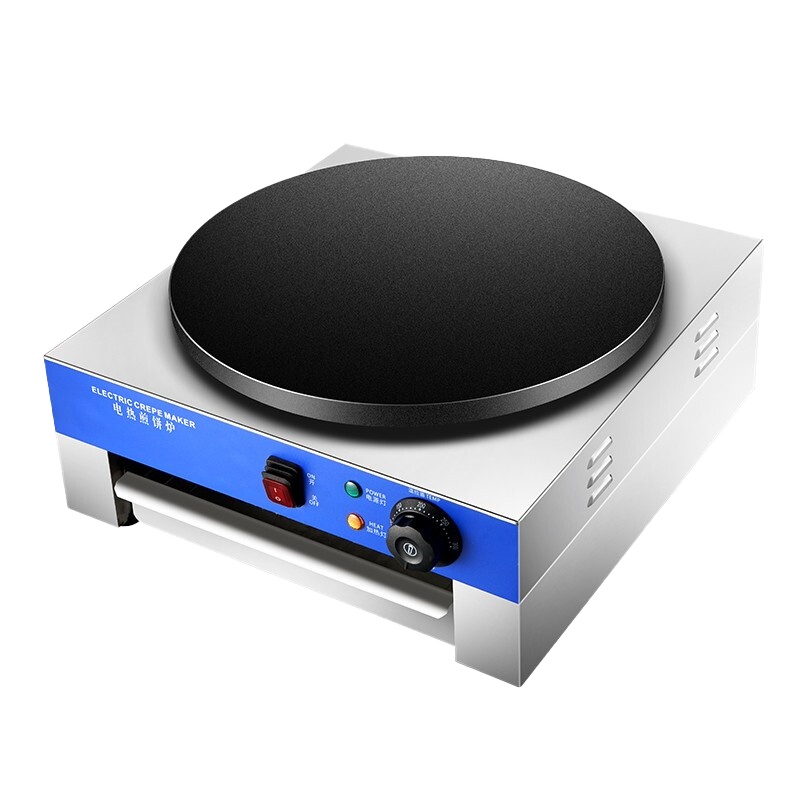 乐创(lecon)商用电饼铛煎饼机 家用台式煎饼果子机 大号燃气电热千层饼炉 40型煎饼果子机