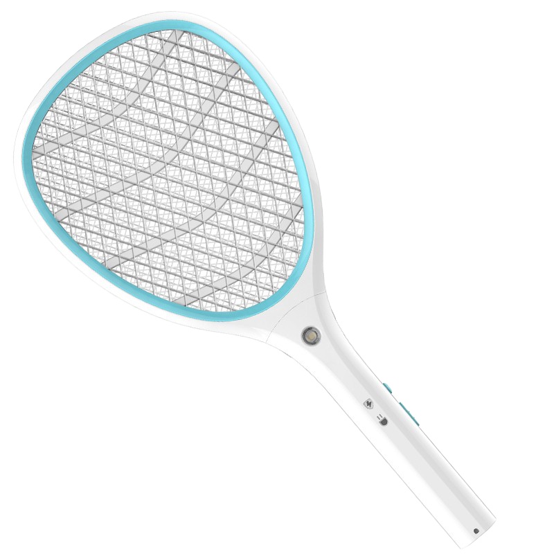 雅格(yage)YG-5633电蚊拍充电式LED灯安全环保苍蝇拍 一握即拍 天蓝