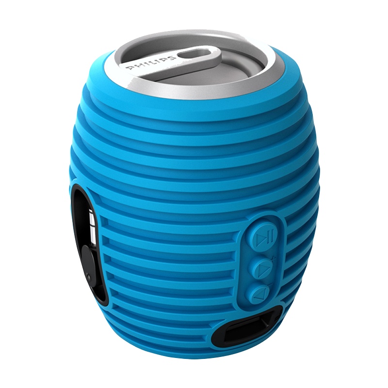Philips/飞利浦SBM110 口袋迷你时尚便携插卡音箱 笔记本电脑音响 好玩有伸缩线 蓝