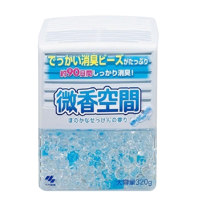 [90天长效]小林制药(KOBAYASHI) 微香空间 肥皂清香 320g 水晶香珠 空气清新剂