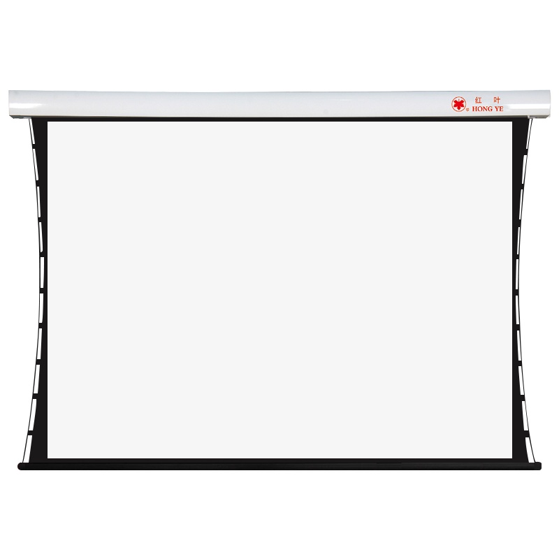 红叶180英寸16:10电动遥控拉线幕超短焦中长焦投影幕抗光幕白弹软幕