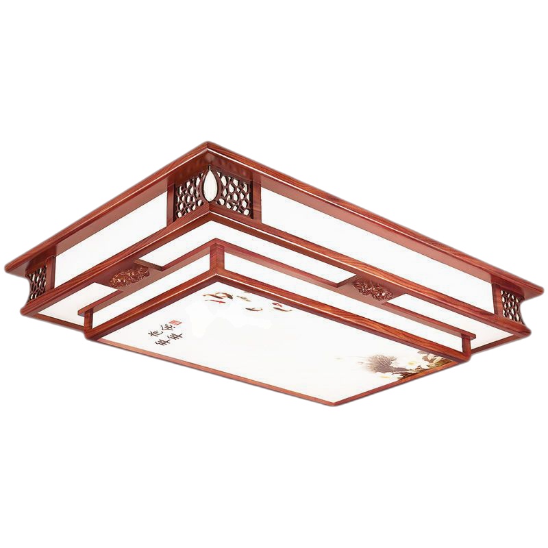 新中式吸顶灯套餐中国风仿古灯具全屋led实木餐厅风扇客厅灯全套