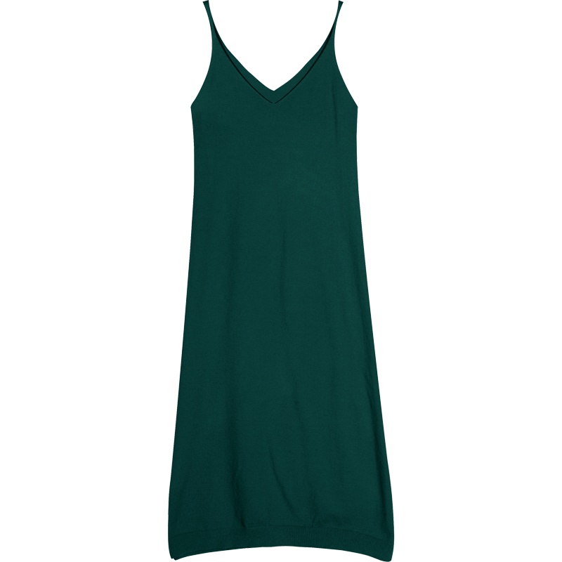 妖精的口袋针织吊带连衣裙2020春季新款女v领中长款性感仙女裙子