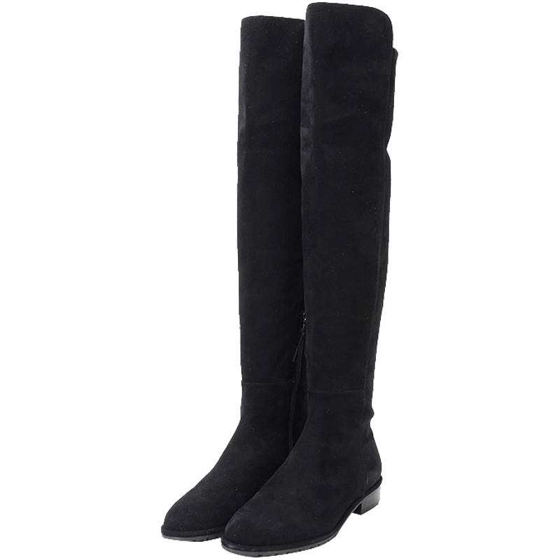 STUART WEITZMAN 斯图尔特·韦茨曼 女士 绒面皮革高跟过膝长靴 ALLHYPED