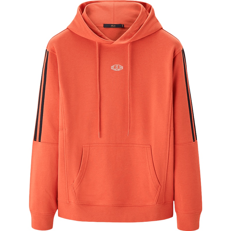 HLA海澜之家时尚连帽抽绳卫衣2019秋季个性亮色套头衫男HNZWJ3R035A