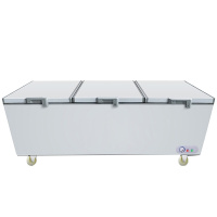 乐创(lecon)1580L卧式冰箱商用冰柜双门冷柜冷冻柜冷藏柜保鲜柜 商用雪柜小冰柜饮品柜岛柜 全冷冻三门
