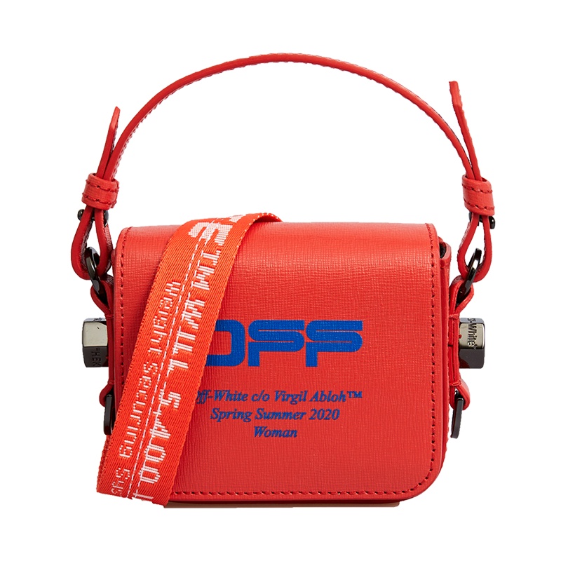 OFF WHITE 2020新款 女士牛皮Logo图案印花腰包手提单肩包