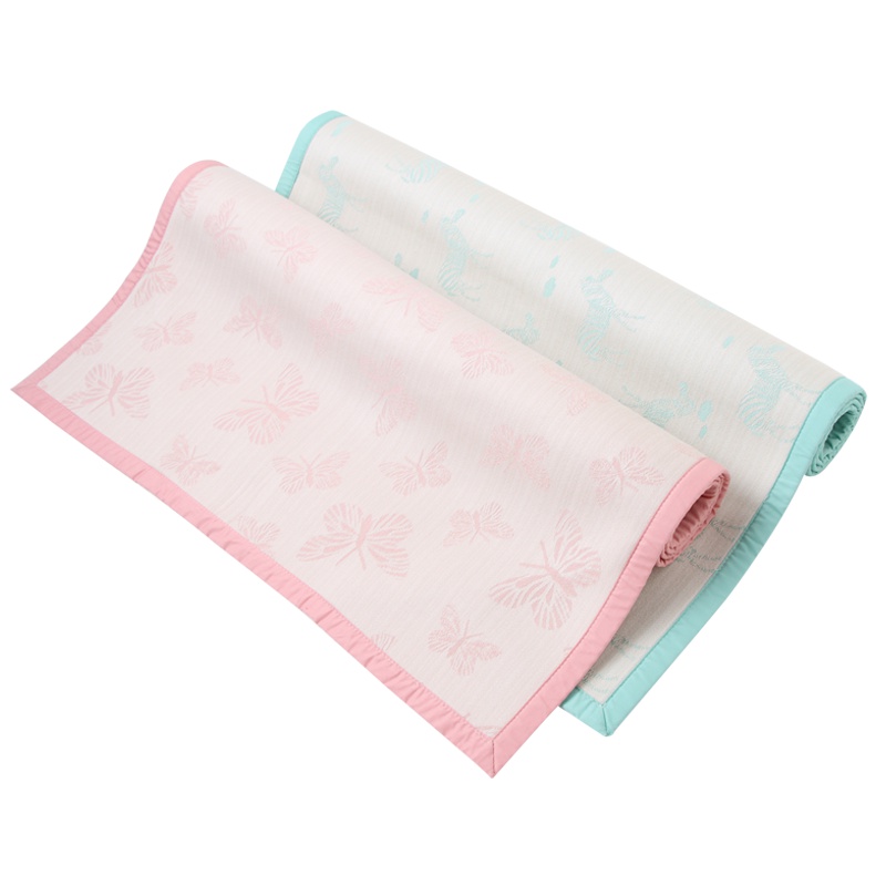 米乐鱼 婴儿3D老粗布薄荷凉席 宝宝席子婴儿床午睡夏季透气儿童凉席幼儿园专用