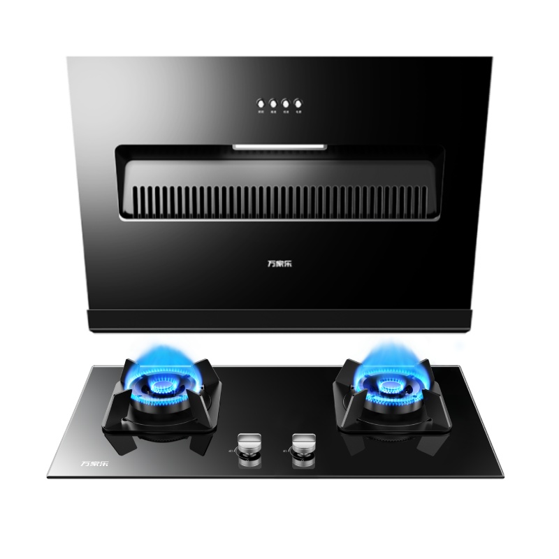 万家乐 烟灶厨电套餐装 18立方大风力 侧吸式瞬吸净烟 750m小机吸油烟机 台嵌两用液化气灶AL031+KV551B