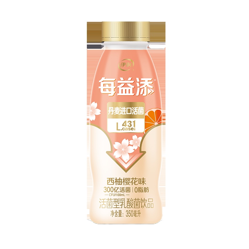 伊利每益添活性乳酸菌饮品西柚樱花味350ml