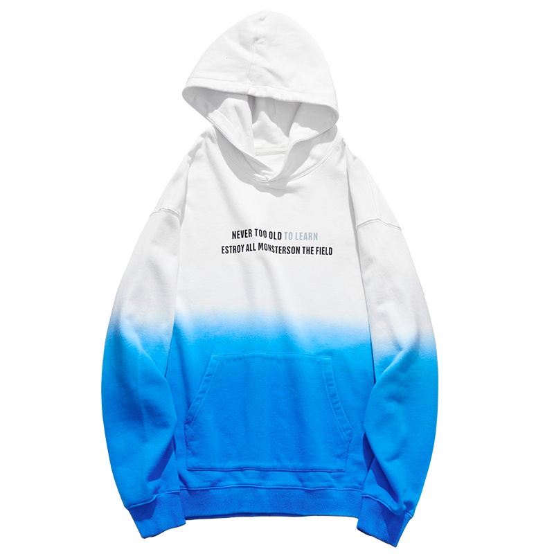 海德斯曼连帽卫衣男渐变色吊染帽衫明星同款ins情侣款扎染宽松潮15216