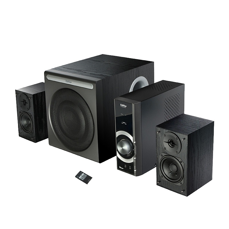 Edifier/漫步者 C3 2.1声道旋钮电脑有源音响多媒体音箱独立功放低音炮 黑色