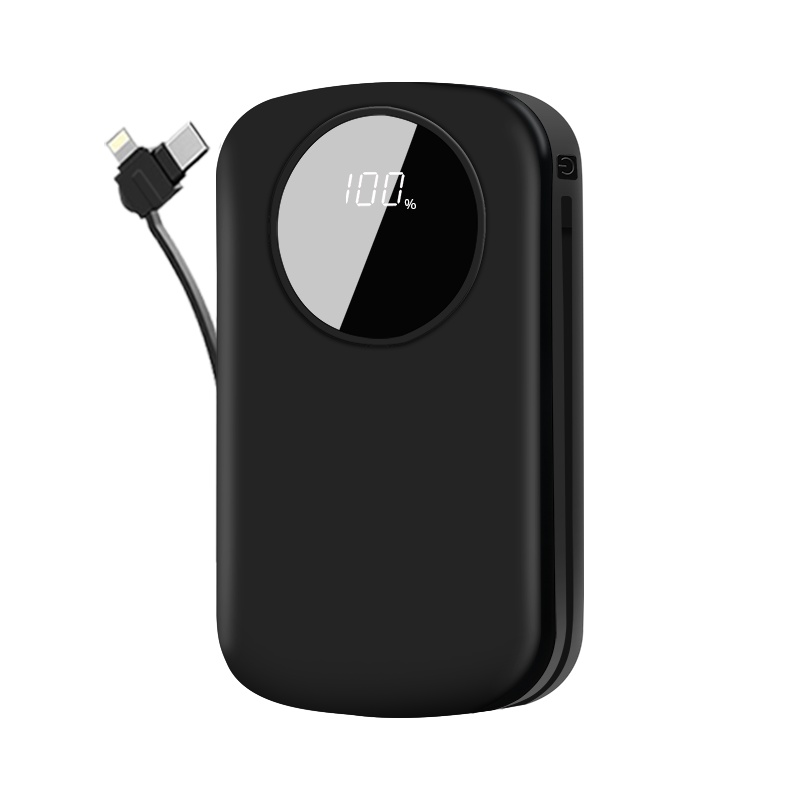 znnco充电宝大容量自带线22.5W超级快充18WPD双向便携式移动电源1WmAh 快充版支持苹果华为oppo小米