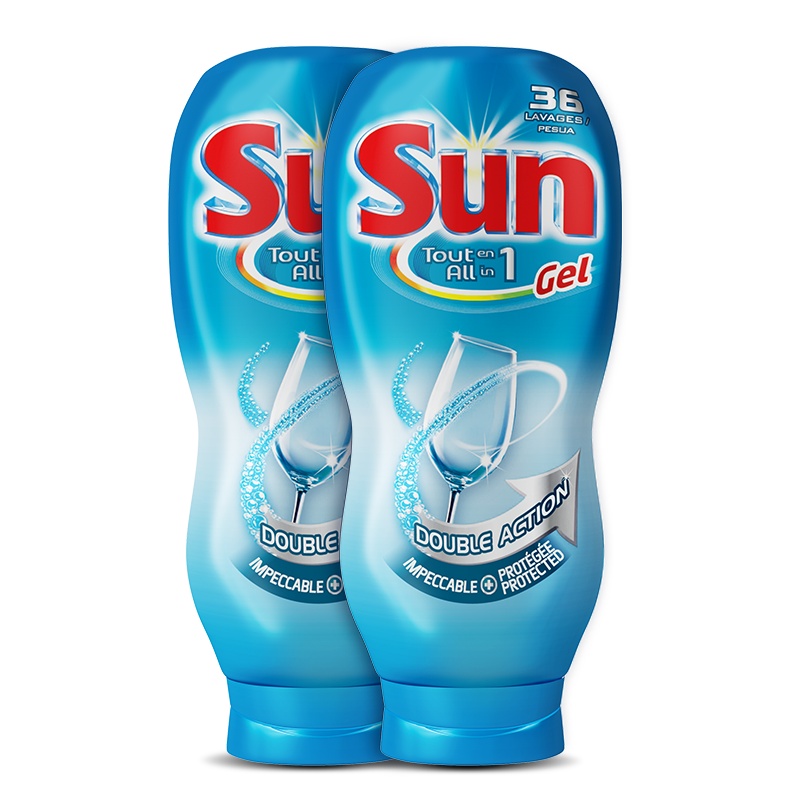 阳光(SUN)洗碗机专用三合一洗涤凝胶清香型870g*2 【部分商品有效期至2020年5月14日，介意者请勿购买】