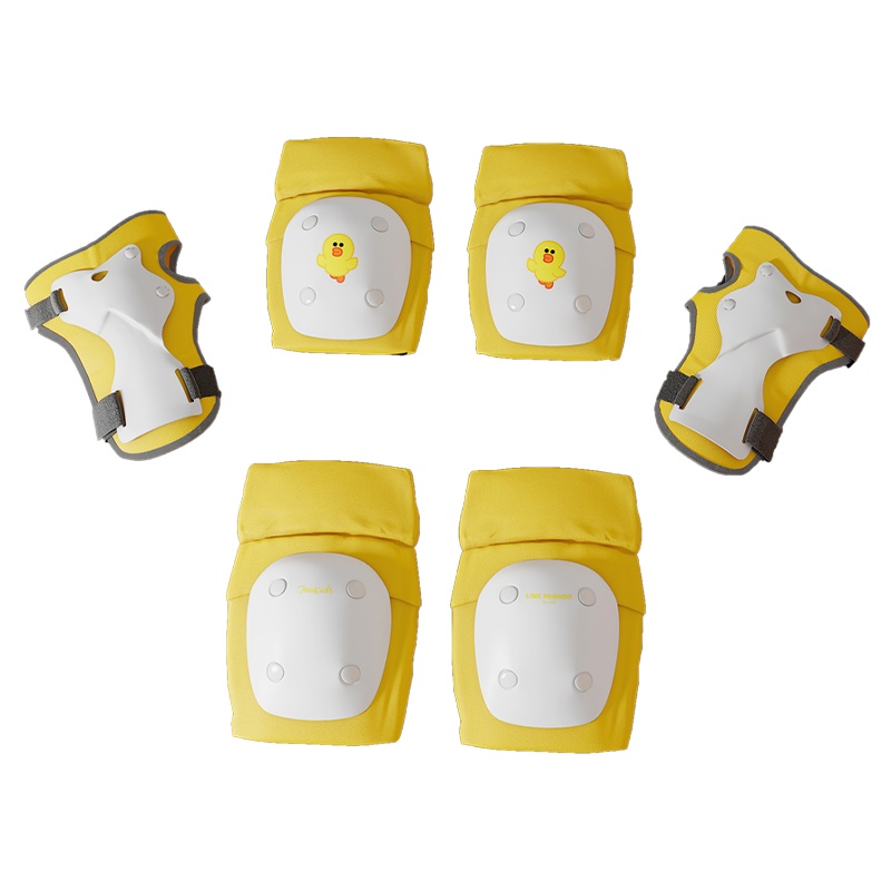 小米生态链 柒小佰 柒小佰 LINE FRIENDS布朗熊 莎莉定制款 儿童轮滑鞋溜冰鞋全套防摔护具护膝护手护腕运动护具