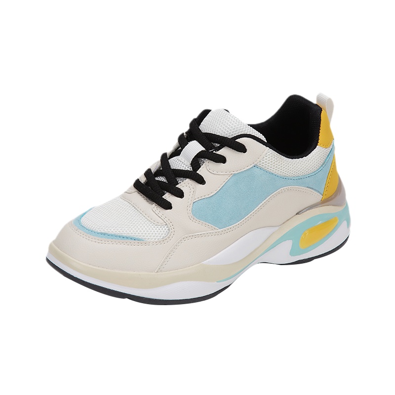 达芙妮老爹鞋春秋新款网眼厚底系带休闲运动鞋